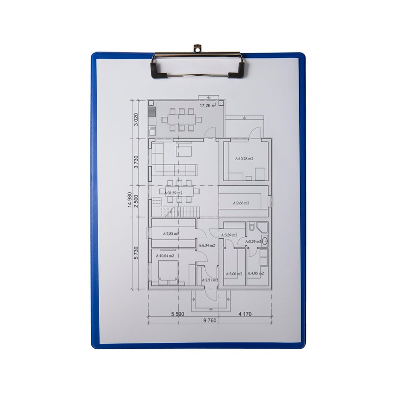 Idena 11374 Clipboard for DIN A4, Portrait Format, PVC Coated