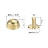 uxcell 10x6mm Round Studs Rivet Purse Handbag Feet Spike Brass