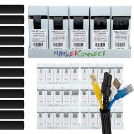 MarketConnect® Cable Sheath Expandable 2:1 • Bigsize Braidkit Display • 5 Pieces (Diameter 20-25-30-40-50 mm, L 3-10 m) • Black