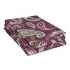 Impressions Cotton Flannel Standard Pillowcase Set Paisley, Purple