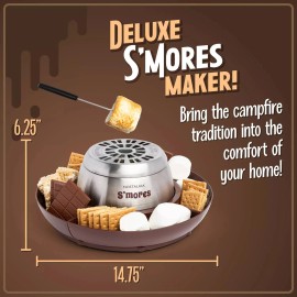 Nostalgia Indoor Electric Stainless Steel S'mores Maker