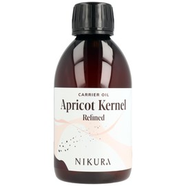 Nikura Apricot Kernel Oil (Refined) - 250ml | for Skin, Hair, Massage, Body, Face | Moisturising Carrier Oil | Vegan & UK Made | BPA Free