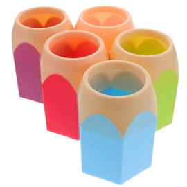 Portalápices de 5 Piezas Multicolor para Escritorio, Organizador de Bolígrafos y Crayones, Soporte Estable para Material Escolar y Oficina, Dispensador Funcional para Lápices
