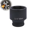 Deep 6-Point Impact Socket 3/4" Drive 48mm,Chrome Molybdenum Steel, Anti-Rust