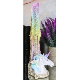 Fantasy Rainbow Sacred Unicorn Horse By Crystal Quarry Tower Incense Burner