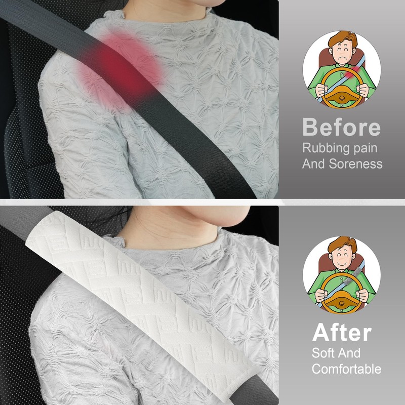 JUSTTOP 2-Pack Universal Car Shoulder Strap Pads Cover for A