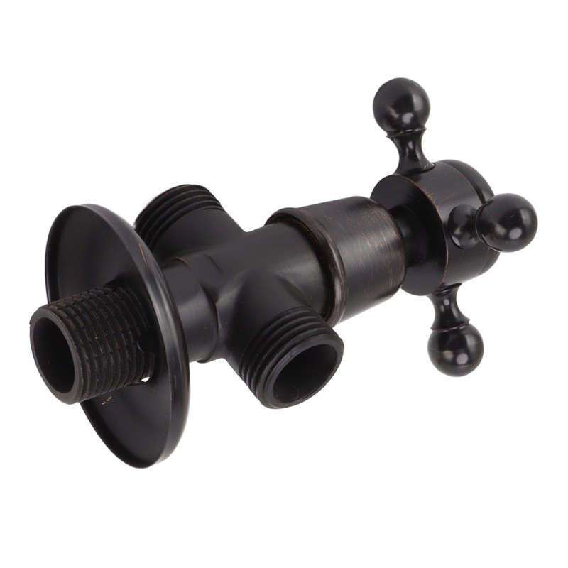 Angle Stop Valve Retro Copper Cross Handle Water Stop Valve
