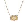 Mini Belt Buckle Necklace (Initial) - Gold - Letter: A,
