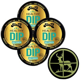 TeaZa Herbal Pouch Wintergreen 4 Cans with DC Crafts Nation Skin Can Cover - Deer