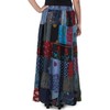 Exotic India Falda larga bohemia estampada de Gujarat con parche,