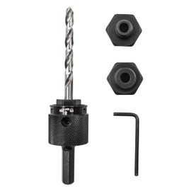 Faithfull FAIHSAUQC Universal Quick Release Heavy Duty Holesaw Arbor Set, Compatible with 14-30mm & 32-210mm Holesaw Sizes