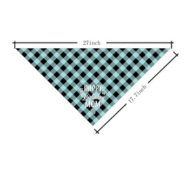 Dog Bandana, Happy Birthday Mom Dog Bandana, Dog Scarf Classical Plaid Printing, Dog Scarf Accessories, Dog Bandana Pet Scarf, Pet Scarf Accessories, Dog Bandana Gift for Mom Birthday Party (L17)