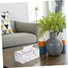 WOONEKY Luxury Marble Pattern Tissue Holder Modern Napkin Organizer for