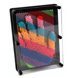3D Pin Art Board Toy Colorful Improve Imagination Incredibly Patterns Handprint Pin Mold for Kids Black Board