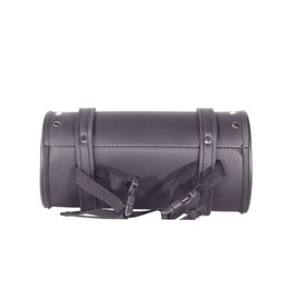 GARGOYLE BELLS Motorcycle Tool Bags with Shiny Studs & Concho Handlebar Bag Universal Motorcycle Fork Bag Saddlebags Sissy Bar Storage Tool Bag for Motorcycle (Black PVC, 12")