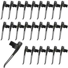 ITROLLE Flashlight Pocket Clip 25PCS Flashlight Pocket Black Stainless Steel Pocket Clips Without Hole Penlight Replacement Parts for Flashlights Keychain Lights