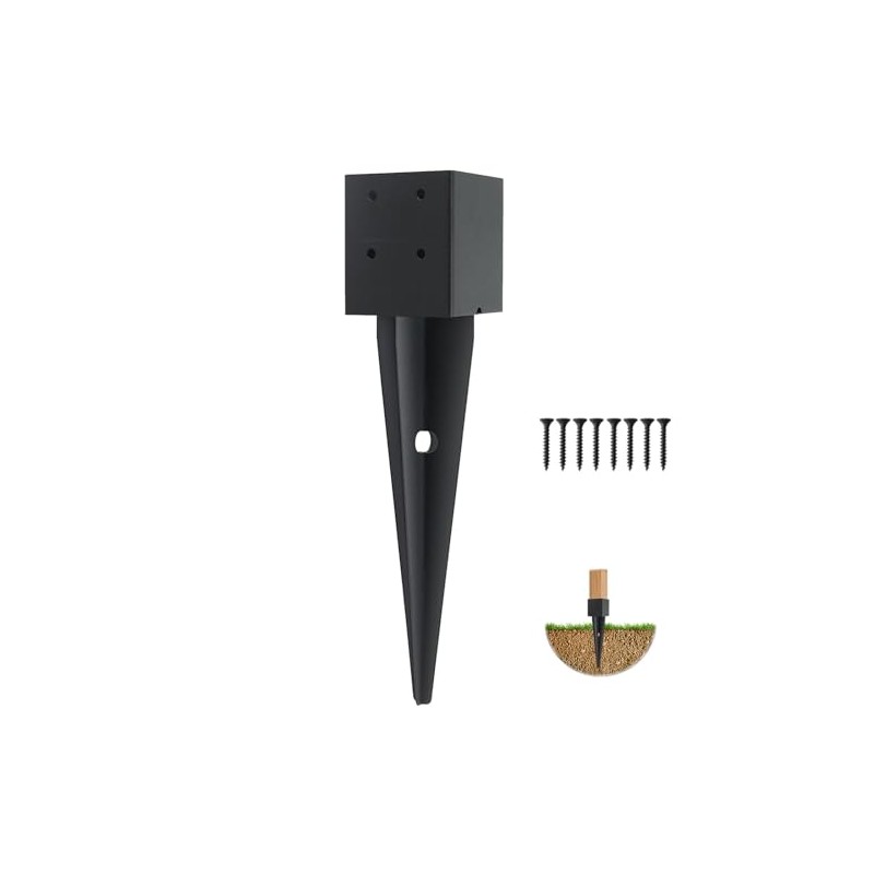 1 Pcs 4x4 Fence Post Anchor Ground Spike 16"(Inner Size