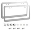 Gdnecad 2PCS License Plate Frames, 2 Holes Polish Mirror Car