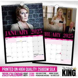 The Calendar King // Shirley Carter - A4 Size 2025 Wall Calendar