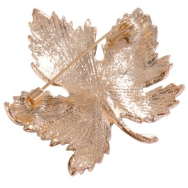 Womens Maple Leaf Brooch Brooches - Rhinestone Crystal Leaves Pins Vintage Pins for Ladies Girls Coats Wedding Shawls Proms UB1656