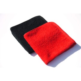 Red and Black Towel (Senshu Towel) Set of 5 (Black)