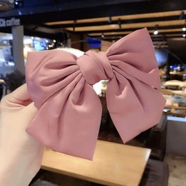 KOUMAKI Bowknot Hair Ornament, Barrette, Ribbon, Hair Clip, Adults, Children, Cute, Barrette, Large, Stylish, Hair Accessory, Coming of Age Ceremony, Graduation Ceremony, Wedding Dating (Pink)