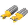 RKURCK 1/2" Shank T-Slot Cutter Router Bit Steel Handle 3/8"