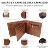 Carteras para Caballero, Billetera Hombre de Piel, Tarjeteros Monedero con
