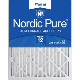 Nordic Pure 16x25x2 MERV 12 Pleated AC Furnace Air Filters 3 Pack