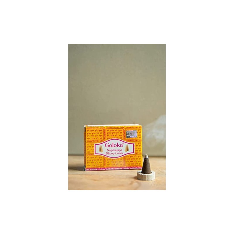 Goloka Nagchampa Dhoop Cones Incense Cones 120 Incense Cones 12