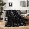 inchgrass Luxury Faux Fur Throw Blanket Mink Fur Warm Blanket