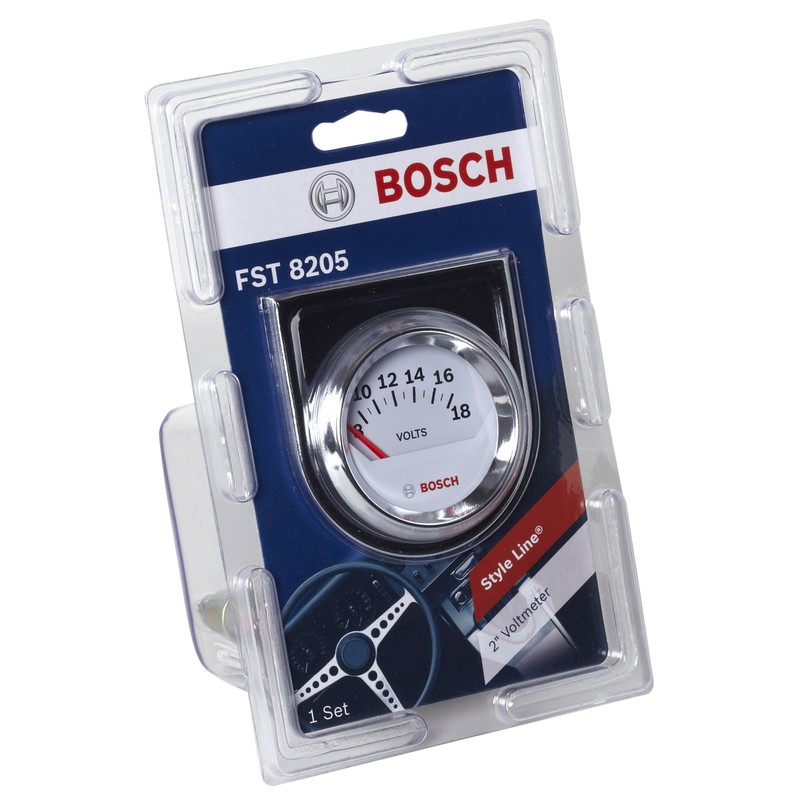 Actron Bosch SP0F000043 Style Line 2" Electrical Voltmeter Gauge (White