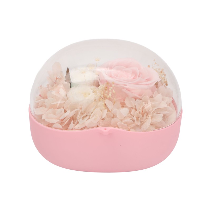 Heart Shaped Jewelry Box Wedding Preserved Flower Necklace Ring Storage
