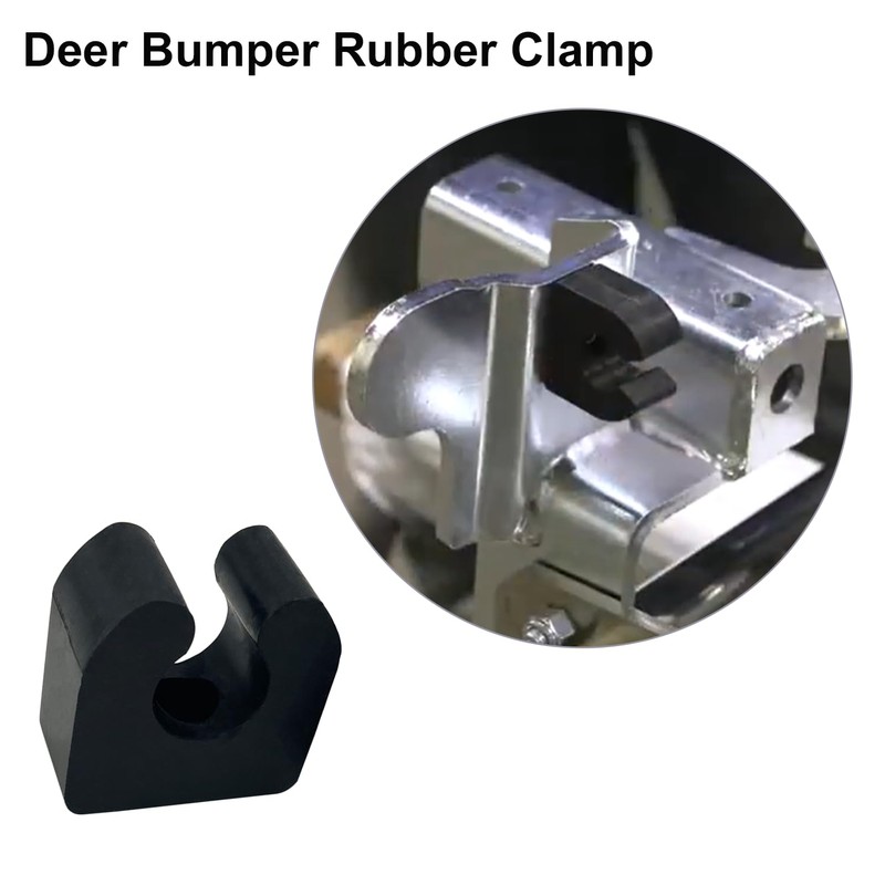 Fudatong 2 PCS Deer Bumper Guard Mounting Bracket Rubber Clamp/Holder