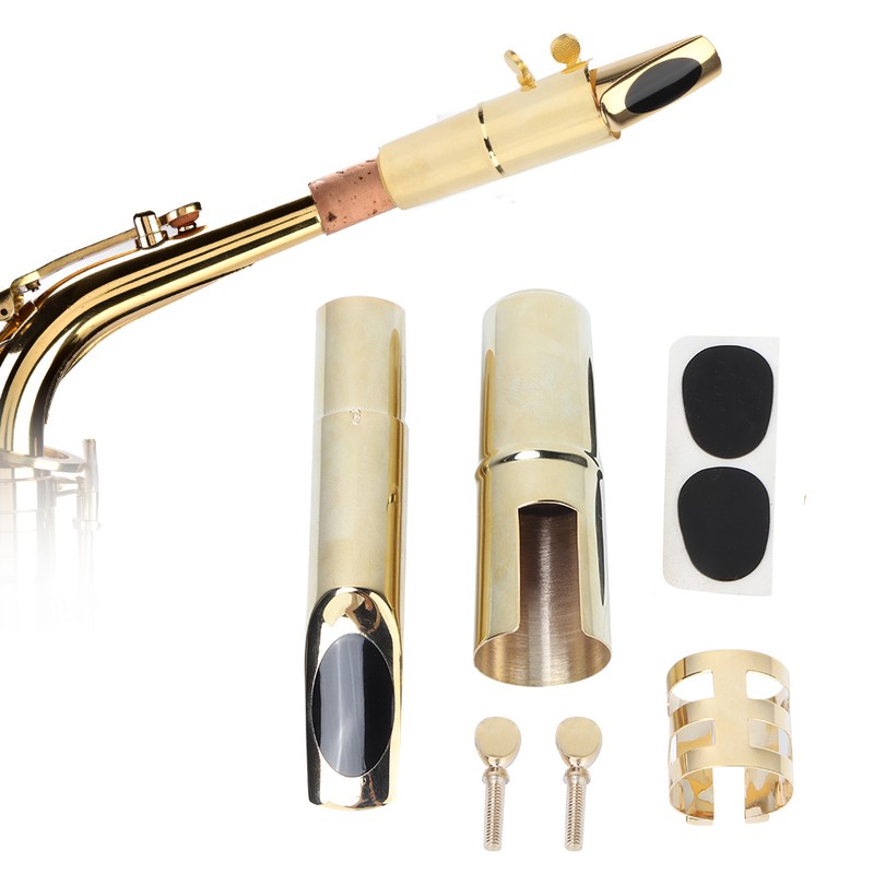 Metal Bariton Saxophone Metal Mouthpiece with Cap Pads Musical Instruments