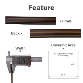 FAMMOM Wicker Repair Material， Flat Synthetic Rattan Weaving Material Plastic Rattan for Knit and Repair Chair Table,Storage Basket,Ect (Coffee Gradient A)