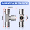 Bwintech 2 x 6 mm 3-way T-piece with plug-in connection,