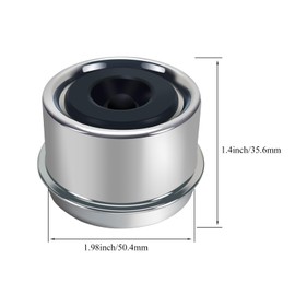 HILILON 1.98'' Trailer Bearing Dust Cap with Easy Install Tool Trailer Axle Dust Cap for 2000 to 3500 Pound Axles Trailer Hub Grease Cap for Boat Trailer Camper Rv 4pcs