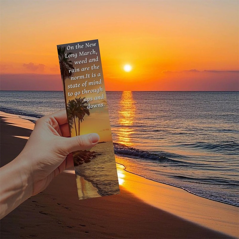 30Pcs Motivational Landscape Bookmarks Inspirational Page-Markers with Uplifting Quotes for