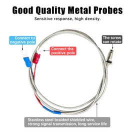 REX-C100 PID Temperature Controller Kits, AC85-265V Digital Intelligent Thermostat 0-999°C with 40A Solid State Relay and K Thermocouple 0-400°C, for Industrial Equipment/Greenhouses/Water Tanks (1)