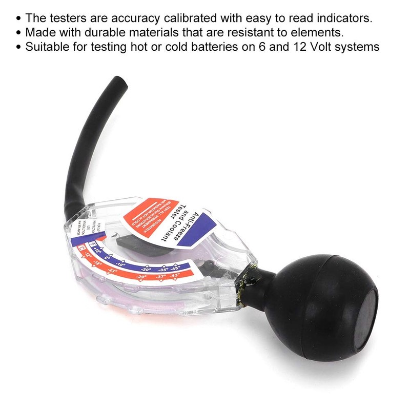 Antifreeze Tester, Anti-Freeze Hydrometer, Coolant Dial Type Tester, Automotive Battery
