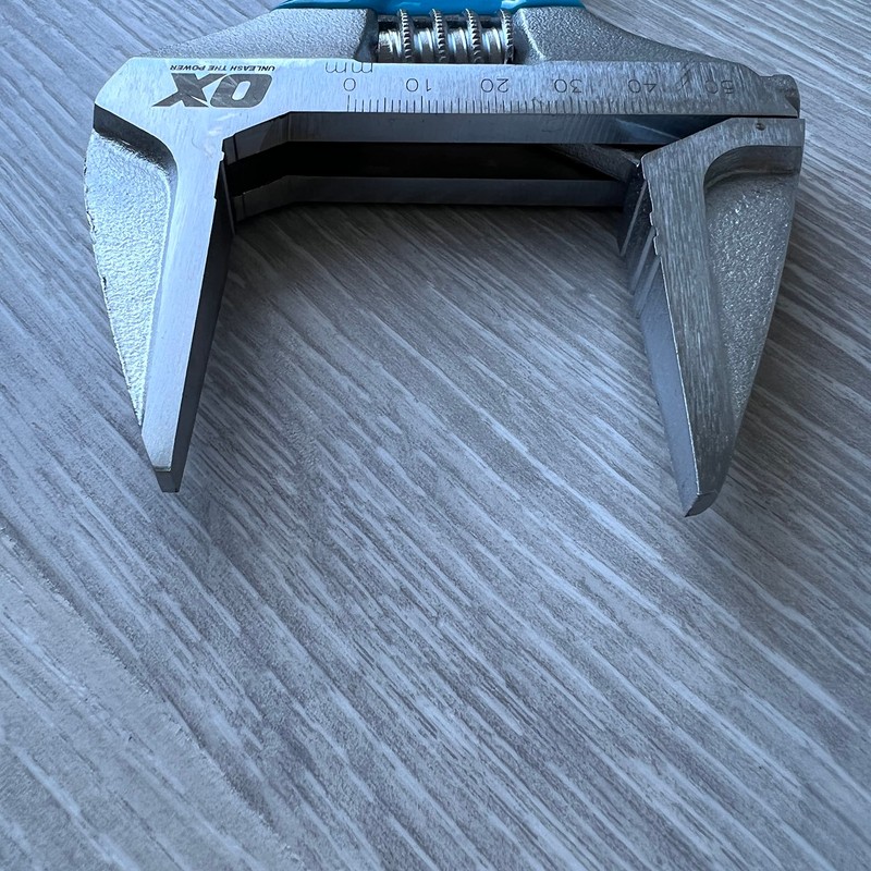 OX Pro Series Adjustable Stubby Wrench Extra Wide Jaw 7”