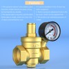 Areyourshop DN25 1" Brass Adjustable Water Pressure Reducing Regulator Valves