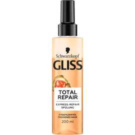 Gliss Express-Repair-Spülung Total Repair (200 ml), Haarspülung sorgt für sofortige Kämmbarkeit und Schutz vor Haarbruch, Pflegespülung mit Hitzeschutz bis zu 230 °C