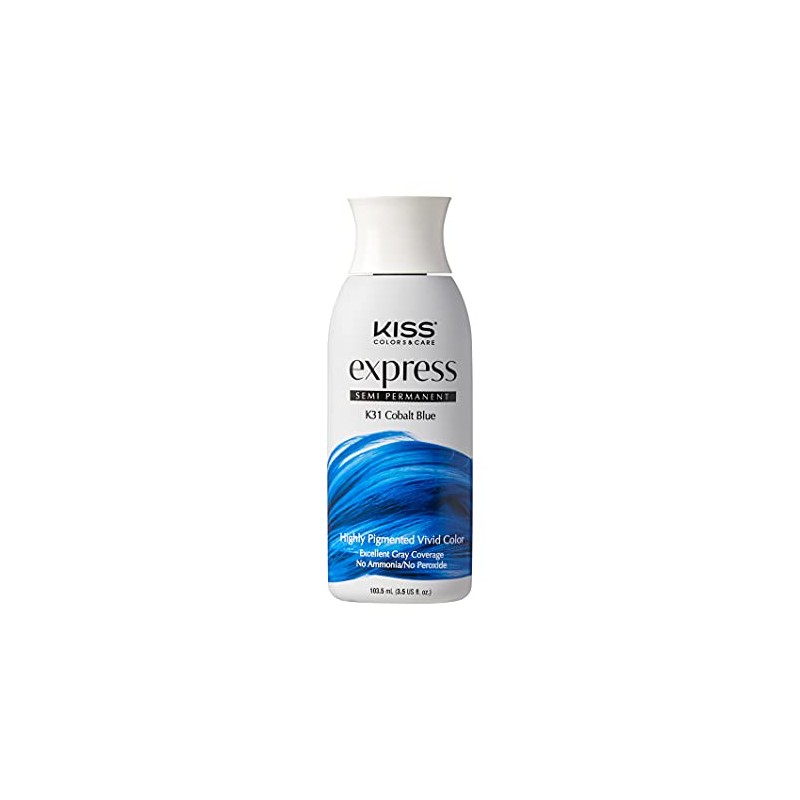 Kiss Express Color #K31 Semi-Permanent Cobalt Blue 3.5 Ounce (100ml)