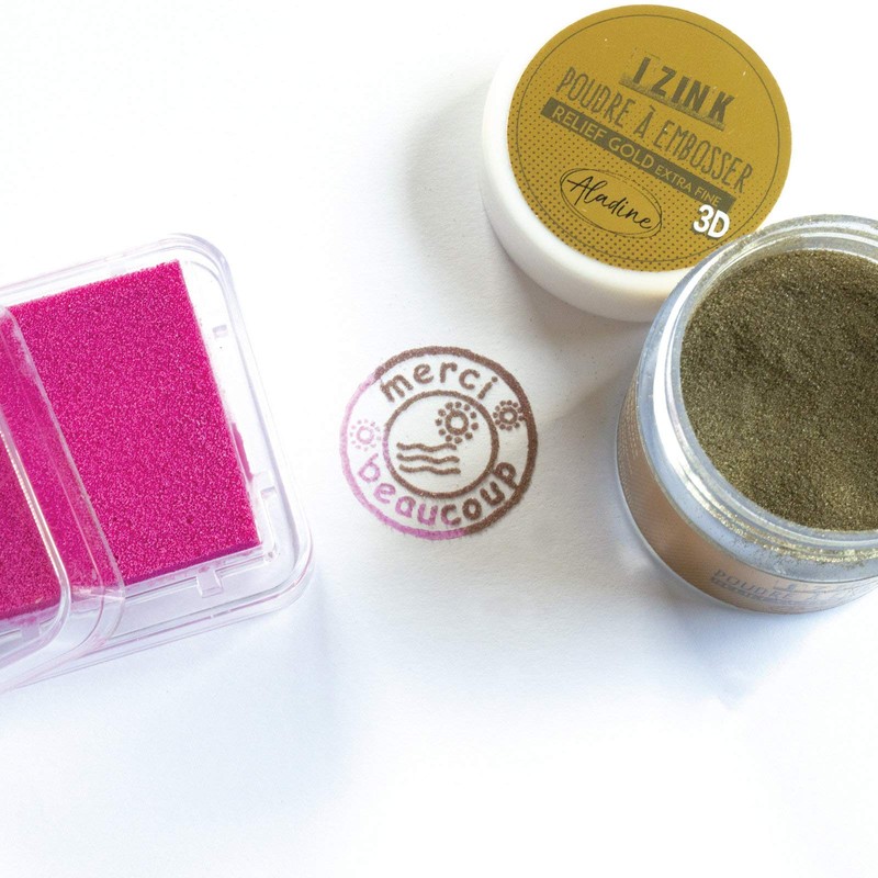 Aladine Izink Pigment Metal Gold Ink Pad - Gold Ink