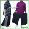 Favolic Hakama Pants, Kimono Style, Wide Pants, Japanese Design, Bi-Color,