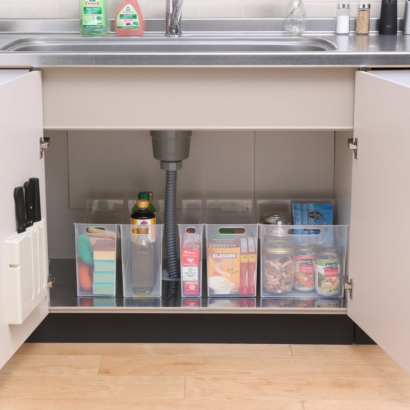 Iris Ohyama B-FB340S Slim Storage Case, Width 3.1 inches (7.8