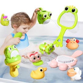 Meribbit Bath Toys for Kids - Water Games for Bathtub, Safety, Fun and Educational Toys for Babies and Toddlers - BPA Free, Eco-Friendly, with Bright Colours