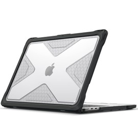 Fintie Case for MacBook Air 13.6 Inch A3240 A3113 A2681 (2022 2023 2024 2025 Release) - Heavy Duty Rugged Hard Shell Case Cover with TPU Bumper for MacBook Air 13 Inch M2 M3 M4 Chip, Clear